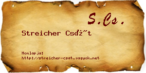 Streicher Csát névjegykártya